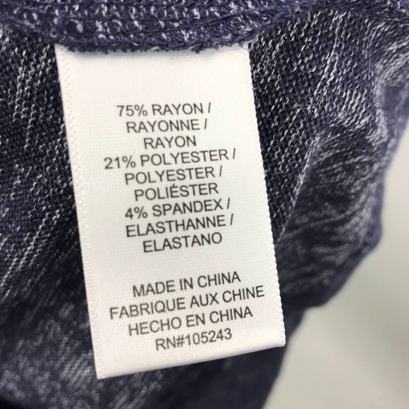 Bobeau Cowl Neck Space Dye Print Sweater Dress M Built-in Face Mask Gray NWT - Picture 7 of 8